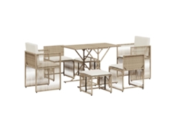 Garden Dining Set, Garden Dining Sets Vidaxl Bege Rattan / Vime (n/a)