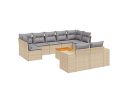 Garden Sofa Set, Garden Sofa Sets Vidaxl Bege Rattan / Vime (n/a)