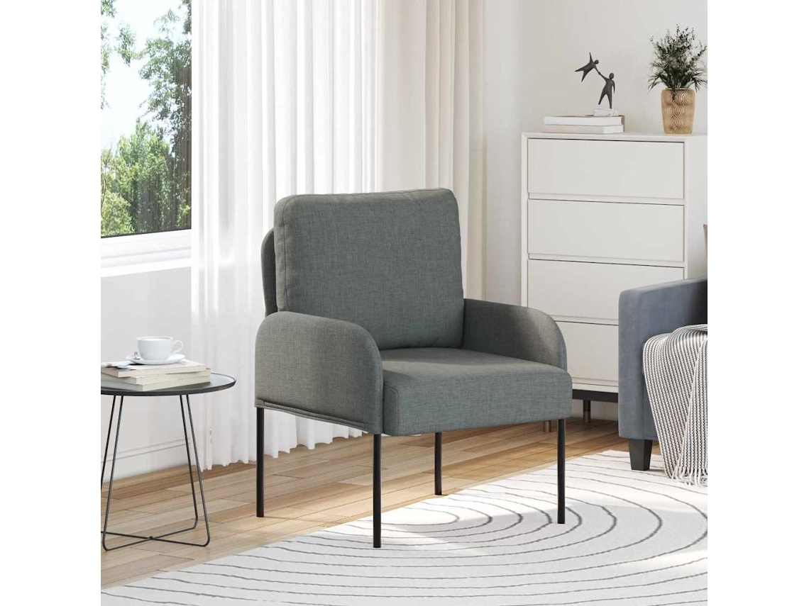 Vidaxl Sofás Com Almofada 55cm Cinza Escuro Contraplacado