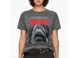 Rockinstone Jaws Movie Beware Heather Graphite Adult T-shirt Size:l