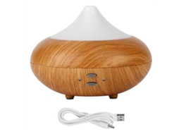 Umidificador Led Portátil 3 Em 1 Com Função De Aromatizador Para Casa E Escritório (grã De Madeira Claro)