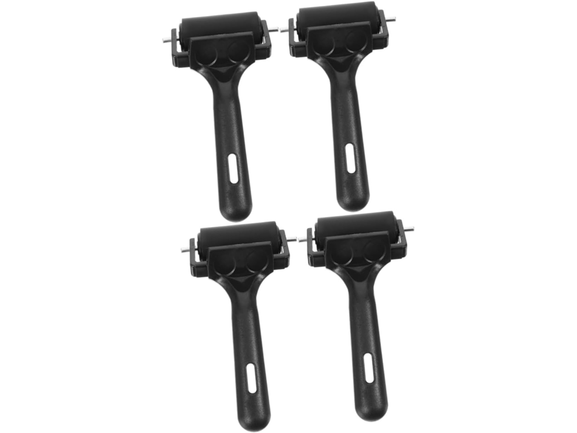 Conjunto De 4 Rolos De Pintura Antiderrapantes Para Carimbos E Artes.