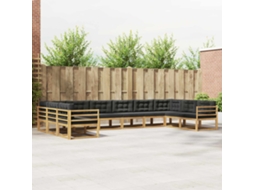 Vidaxl Conjunto De Sofás Para Exterior 10 Unid. Branco E Antracite