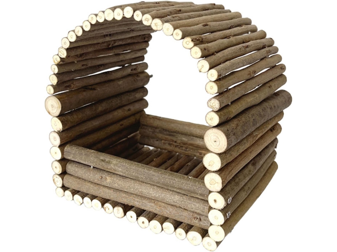 Ninho De Madeira Curvado Para Papagaios, Abrigo Seguro Para Papagaios De Estimação, Poleiro Natural.