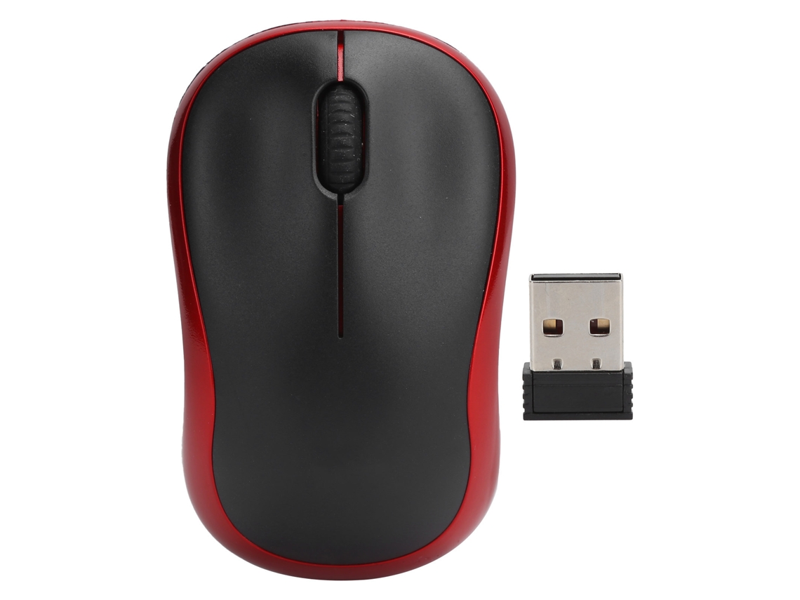 Mouse Sem Fio 2.4ghz 1000dpi Usb para Notebook Pc Desktop Windows Office Vermelho