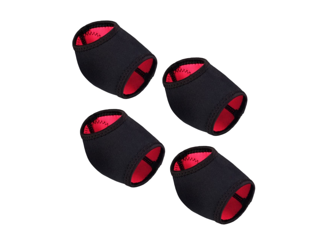 Protetores De Calcanhar 2-pares Almofadas Nylon Respiráveis Interior Preto Suporte Antidesgaste Vermelho Alívio Pressão