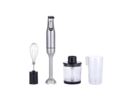Misturador de mãos 4 em 1 MX0205 de 1000 W. Inclui batedor de claras, processador de 500 ml e copo graduado de 600 ml.