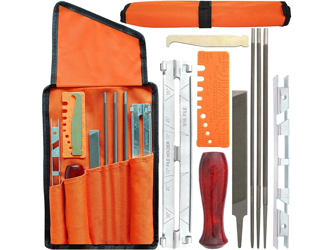 Conjunto De 10 Afiadores Corrente Com Limas Redondas 5/32 3/, Zqkla