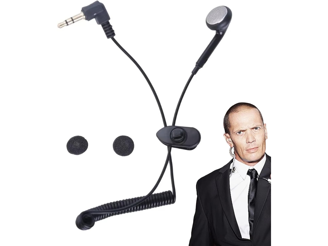 Fone De Ouvido Com Fio De Uma Orelha - 35,43 Polegadas, Plugue Mono, Fio, Fone Único.