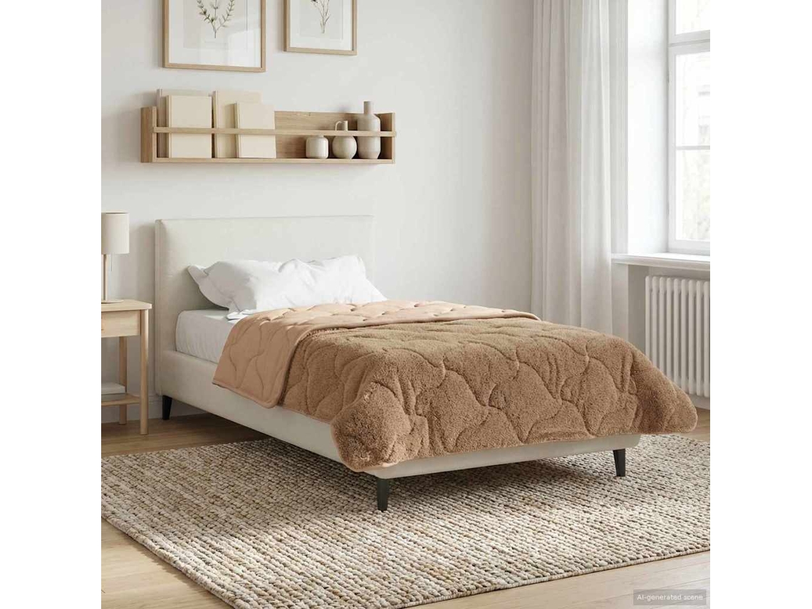 Vidaxl Duvet De Ano Inteiro 155 X 220 Cm Não Cinzento-acastanhado