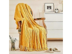 Mantas De Malha Para Sofá E Cama, Manta De Malha Macia E Aconchegante Com Borla, Mantas Decorativas E Colchas Leves Em Tom Gengibr-aquaforge