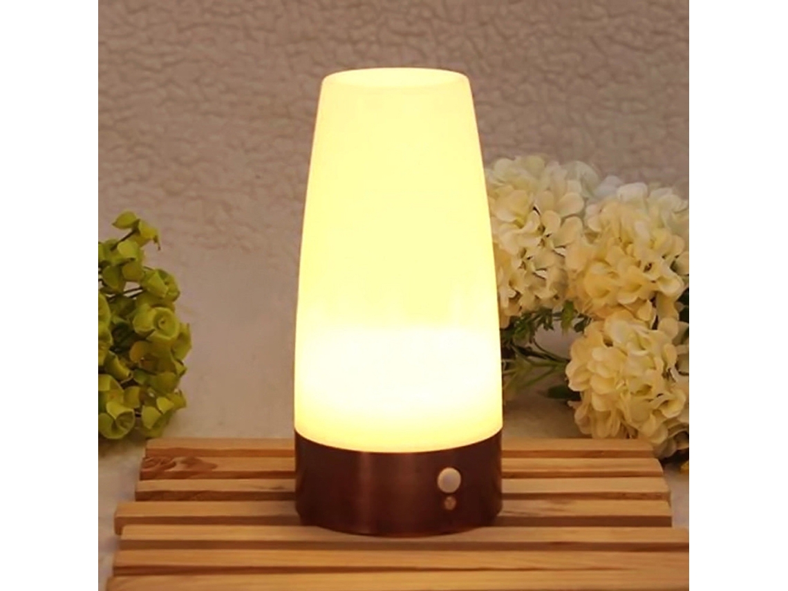 Lâmpada de mesa sem fio com sensor de movimento, LED, bateria, para quarto, sala, cozinha, infantil | S/MARCA