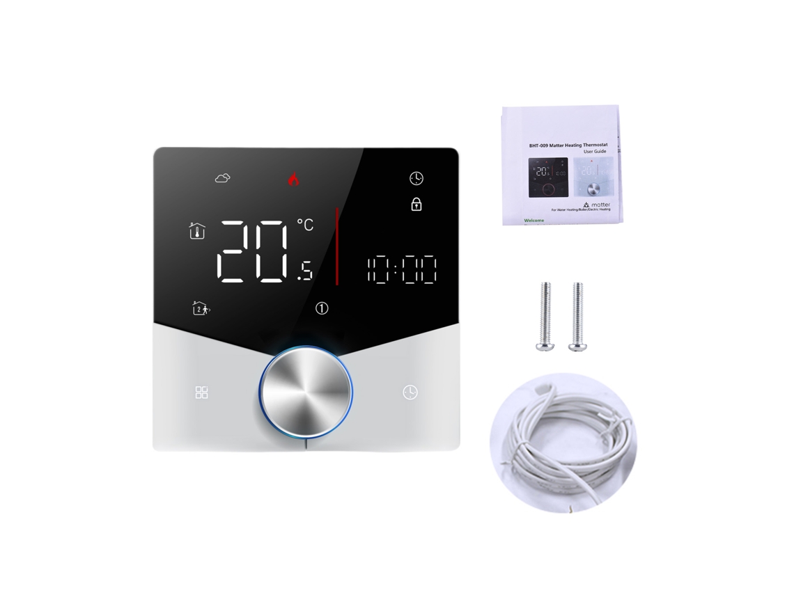 Termostato Inteligente Matter WiFi, Controle App e Voz, 7x6 | S/MARCA