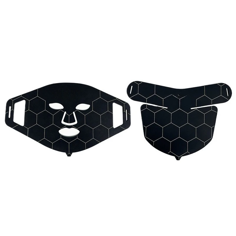 (preto) Máscara Facial De Silicone Com Led - Aparelho Elétrico De Beleza Facial