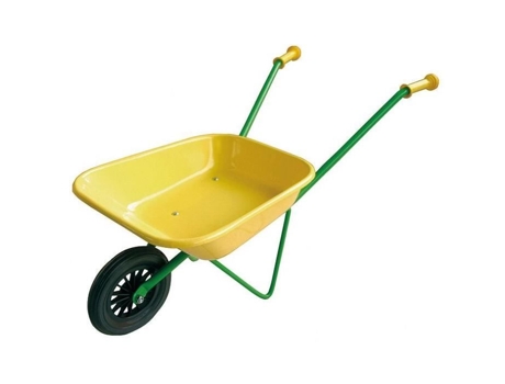 Carrinho de Mão Infantil REVEX Amarelo Ferramenta de Jardinagem para Crianças