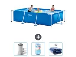 Intex Piscina Com Estrutura Retangular - 300x200x75 Cm - 4-peças S21254