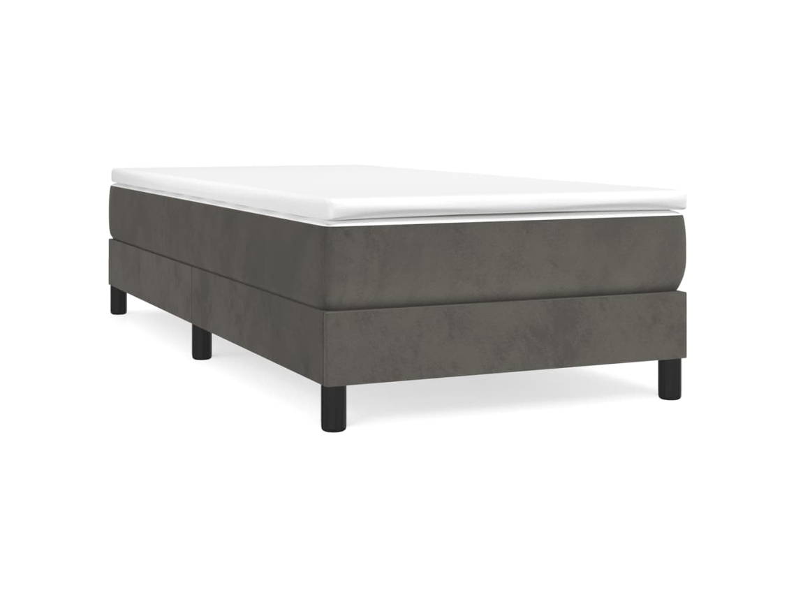 Box Spring Bed Frame, Box Spring Bed Frames Vidaxl Cinzeto Veludo (100 X 200 Cm)