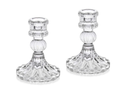 Juego De 2 Portavelas De Cristal Claro, Portavelas Decorativos Para Velas Fino, 10,5 Cm De Altura, Para Hogar Y Eventos