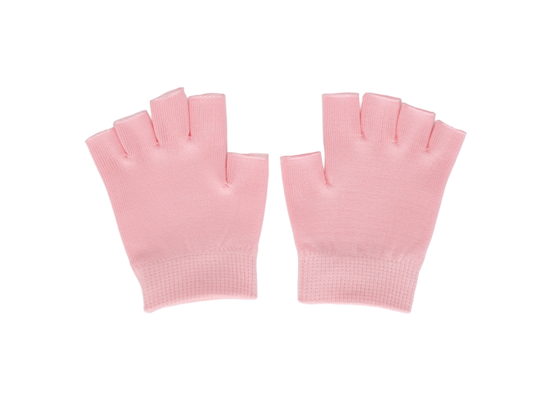1 Par Reutilizable Luva De Gel Hidratante Sem Dedos Para Mãos