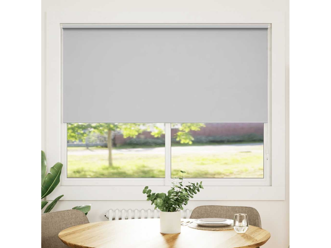 Vidaxl Cortina De Rolo Blackout, 144,4 X 175 Cm, Largura Do Tecido 140 Cm, Cinza