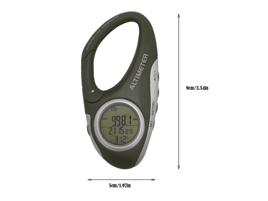 Alerimétrico Para Camping E Escalada Com Barômetro Termômetro Previsão Do Tempo Multifuncional Carabiner