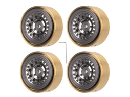 Mali 4pcs Roda Beadlock Rc Profissional Liga de Alumínio Latão Bloco de Peso para Watchman Fms Fcx24 1/18 1/24 Carro Rc Tiatânio