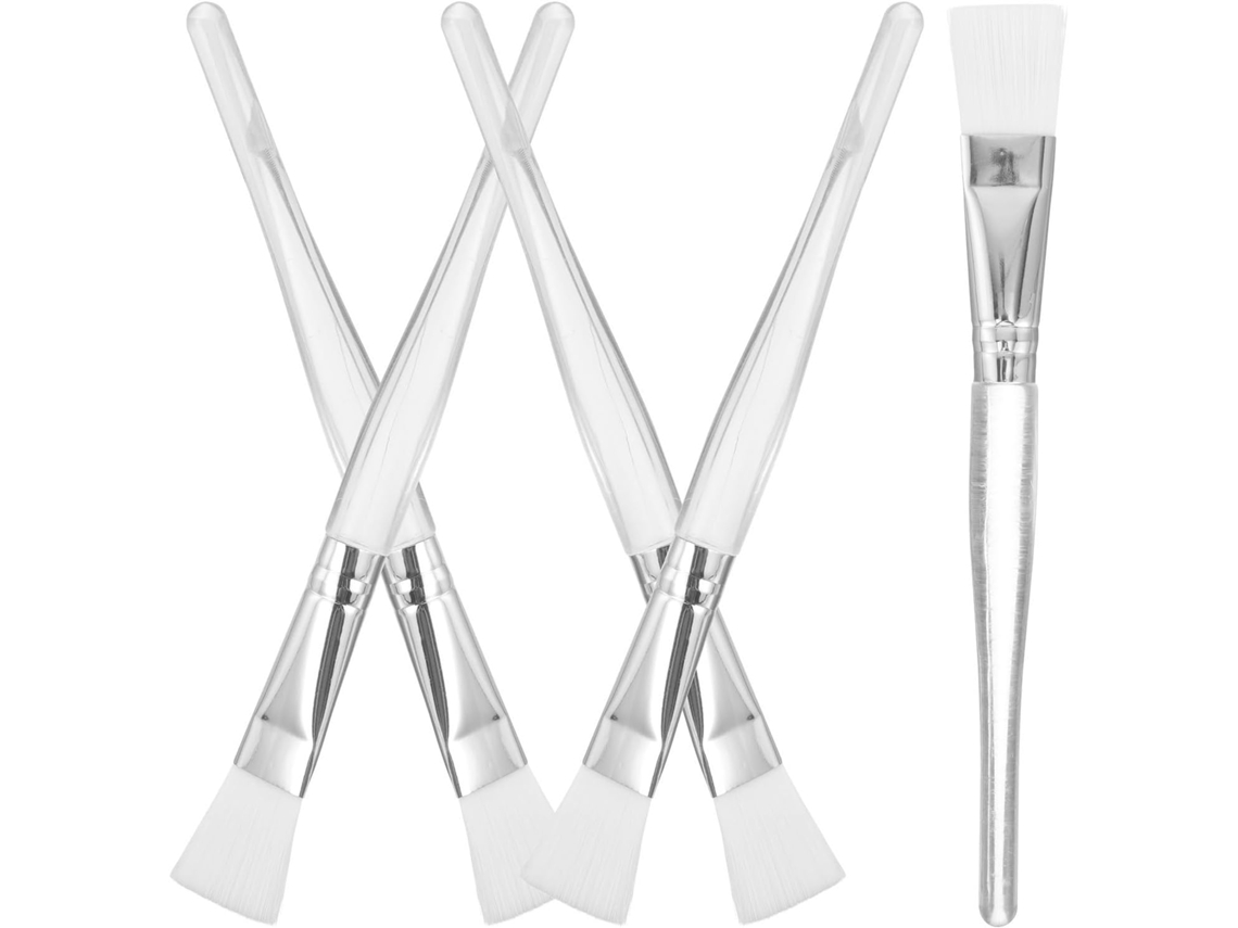 Conjunto de 5 pinças de nylon para máscara facial com capa transparente, ideal para aplicação de argila.