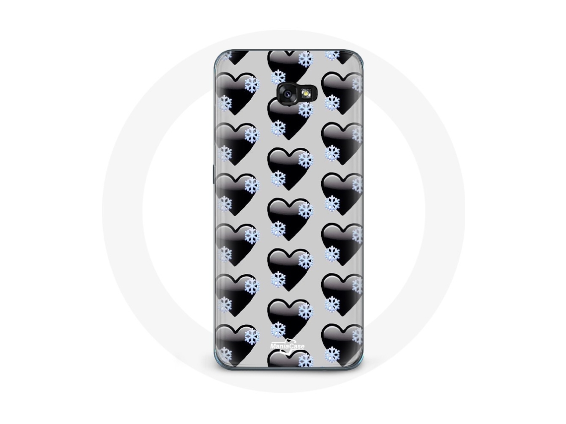 Capa para Samsung Galaxy A3 2017 Fundo de corações preto