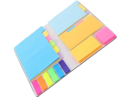 Bloco de notas adesivo, 410 folhas, papel, organização e lembretes.