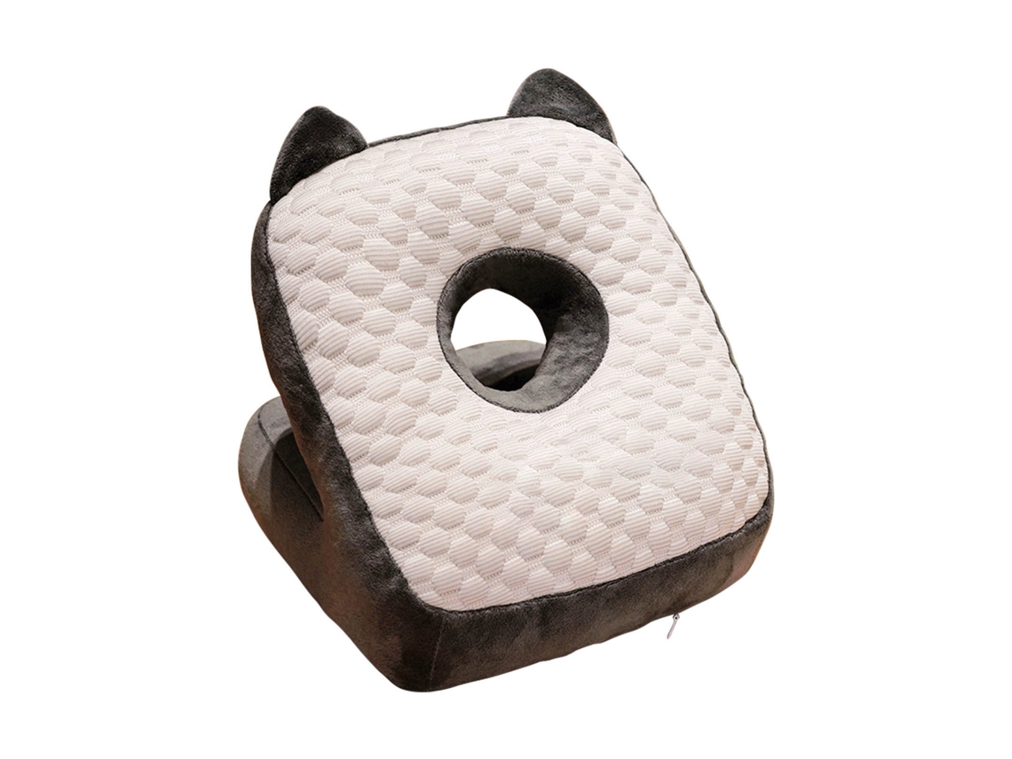 Almohada Para Siesta Carcasa De Husky Gris Oscuro Suave Respirable Fácil De Limpiar Para Mesa Biblioteca Oficina Hogar