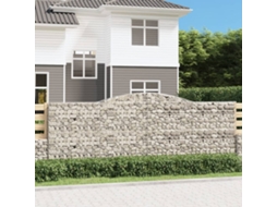 Vidaxl Cestos Gabião Arqueados 8pcs 400x50x140/160cm Ferro Galvanizado