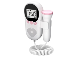 Monitor Fetal Doppler Rosa Tela Digital Detector Batimento Cardíaco Fetal Alta Precisão Portátil Segurança Máxima Para Mamãe E Bebê