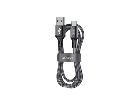 Cabo Adaptador Usb para Tipo-C com Carregamento Rápido Preto Qoovi By Goeik
