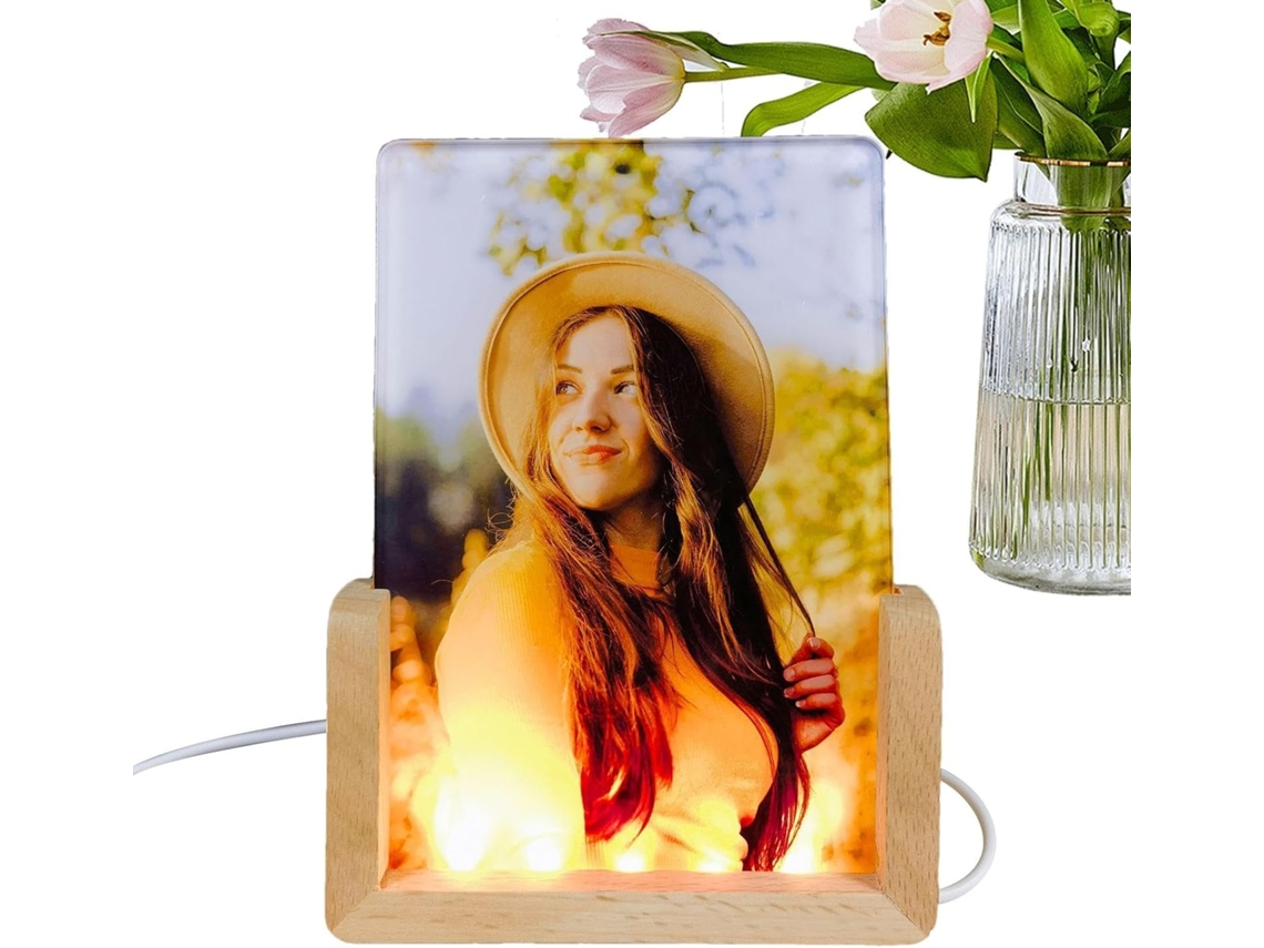 Molduras Personalizadas Para Fotos Sublimadas, 15 X 10 Cm | Luminária Noturna De Acrílico Com Led