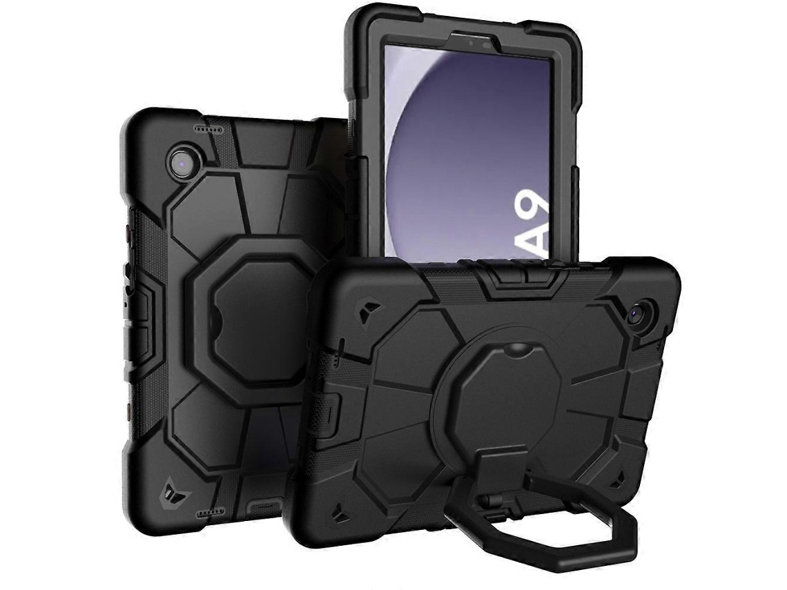Capa Para Tablet Compatível Com Samsung Galaxy Tab A9 Com Suporte E Alça De Mão, Feita De Pc E Silicone.