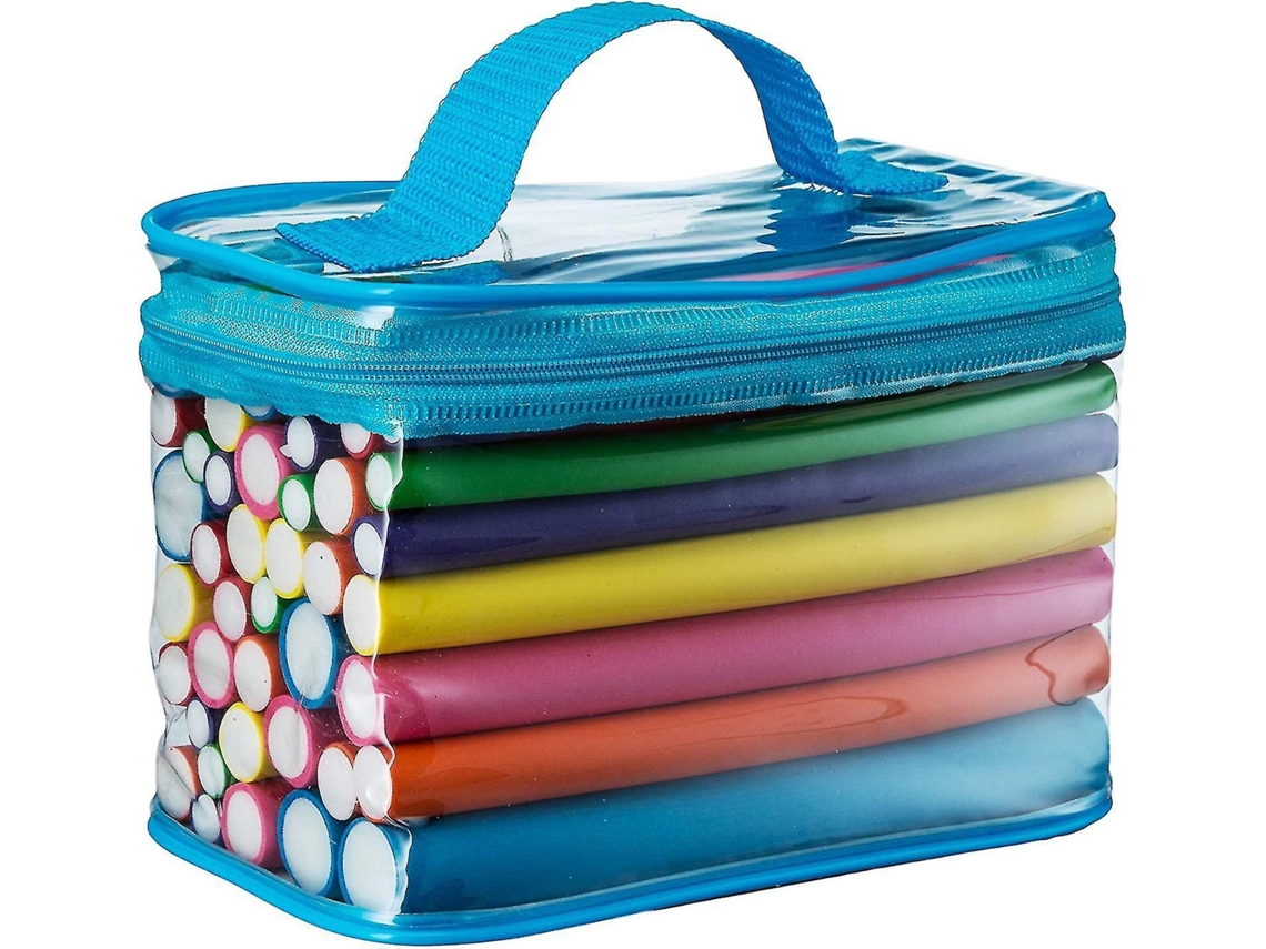 Juego de 42 rizos trenzados en 7 tamaños, elásticos, esponja, espuma y cálidos (color aleatorio) - Aquaforge