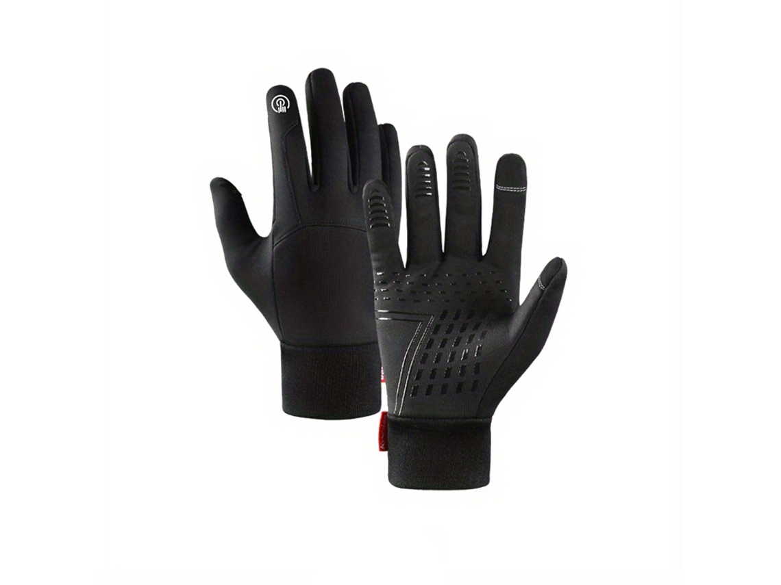 (preto G) Luvas De Ciclismo Masculinas De Inverno, Impermeáveis E Resistente Ao Vento, Com Dedos Inteiros Para Motociclismo
