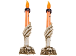 Lanterna De Abóbora Com Iluminação Led, Vela Led Sem Chama, Formato De Caveira, Ideal Para Decoração De Halloween E Festas Temáticas. Gokoco