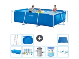 Intex Piscina Com Estrutura Retangular - 300x200x75 Cm - 9-peças S30219