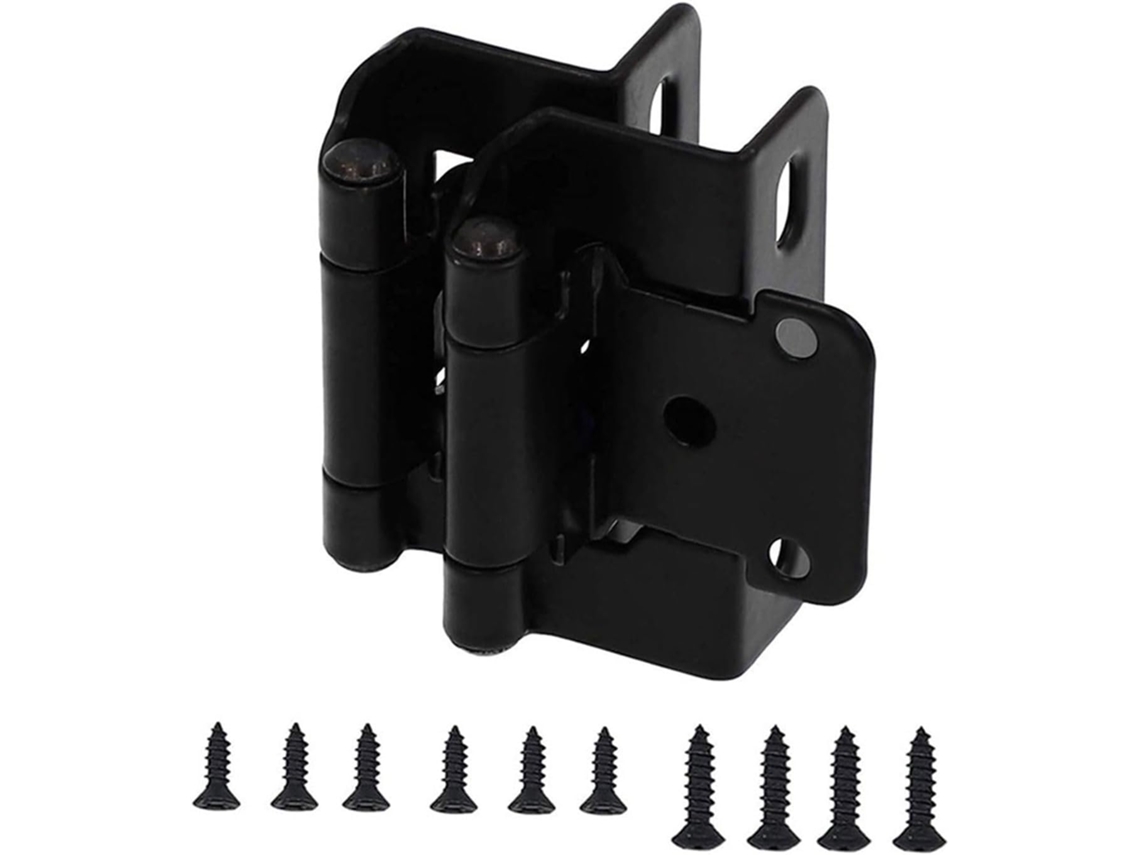 Conjunto De 2 Dobradiças Aço Antigo Para Armários, Com Sobreposição De 1 2 Polegada, Design De Meia Escuridão, Portáteis