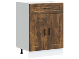 Kitchen Base Cabinet, Kitchen Base Cabinets Vidaxl Marrom Madeira Processada (n/a)