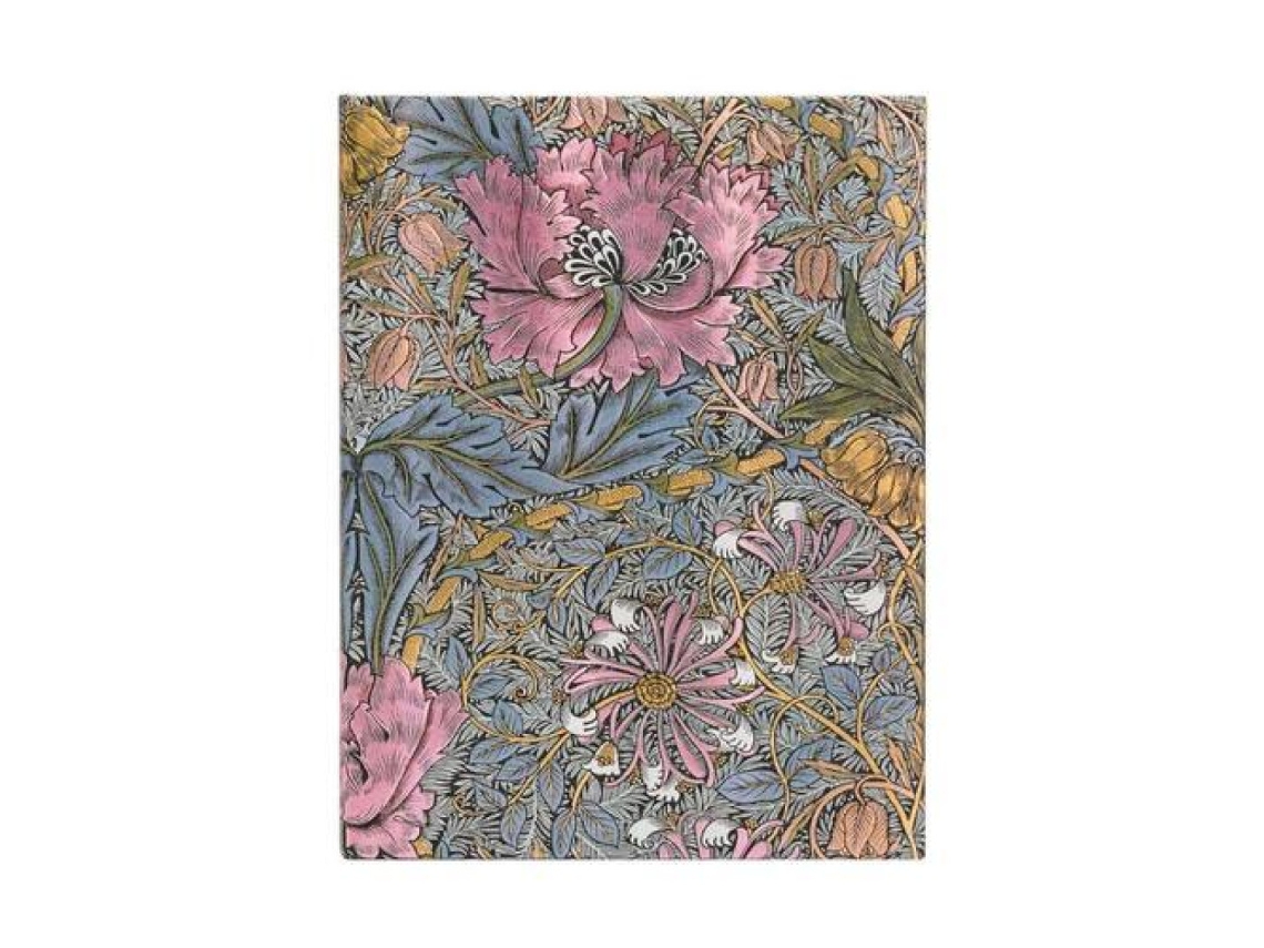 Livro Morris Pink Honeysuckle Ultra Lined Hardcover Journal de Paperblanks (Inglês)