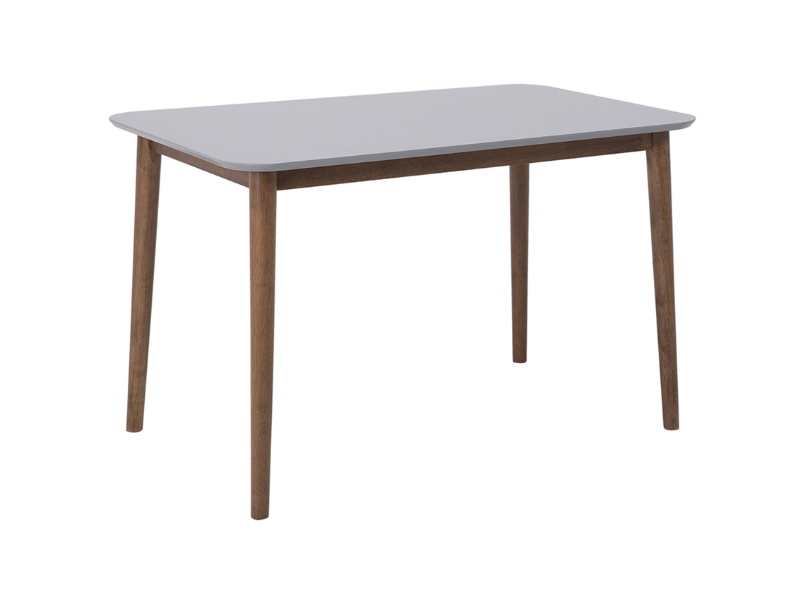Mesa De Comedor Beliani Modesto De Madera De Caucho Gris 80x120x73
