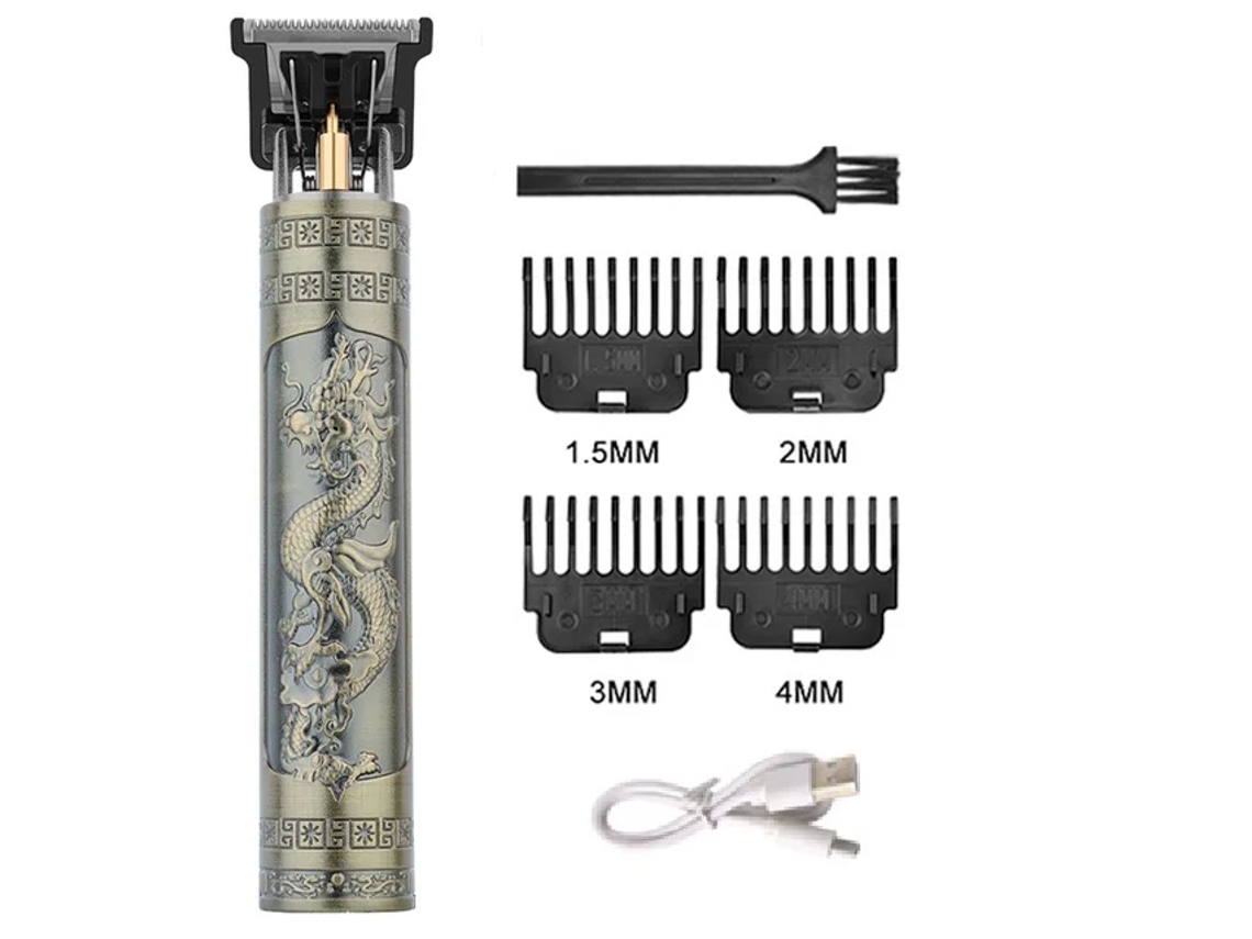 (estilo A, Castanho 2) Máquina De Cortar Cabelo Recarregável Para Barbeiros, Feita De Metal, Com Autonomia De Bateria De Até 50 Minutos.