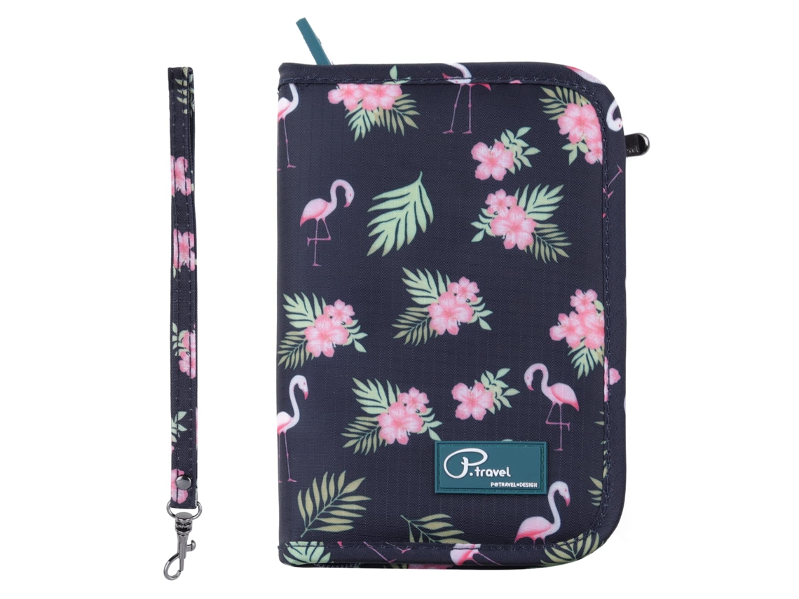 Porta passaporte de Viagem com Estampa de Flamingo AQUAFORGE