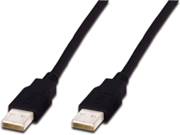 Cabo USB ASSMANN USB A/USB A 1 m Macho/Macho Preto