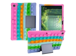 Capa Hengrongshen para tablet Lenovo Xiaoxin Pad Studio 11,5 polegadas Tab Plus TB-351FU com suporte e bolas coloridas rosa