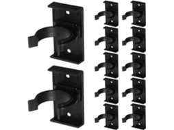 Protetores de plástico preto Kallory, pacote com 40 unidades, 25 mm de diâmetro externo, para instalação de hastes móveis.