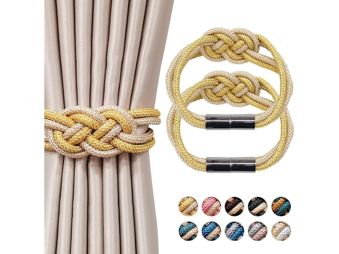 Conjunto De 2 Cortinas Decorativas Com Ímãs Resistentes Para Casa E Escritório