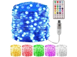 2026 luces de Fada com Controle Remoto 12m 100 Led Rgb Cavo de Cobre para Decoração Natal Casamento Festa Interior Exterior